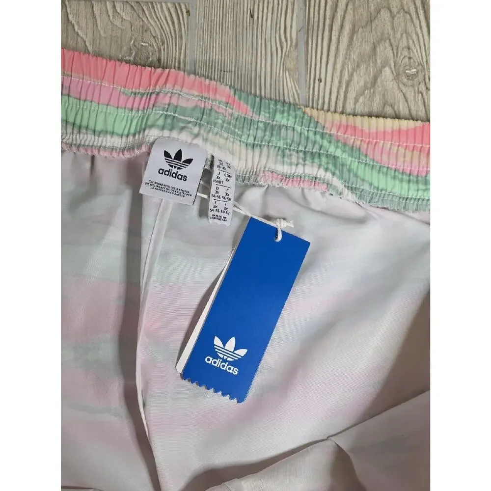 Adidas Pastel Watercolor Marble Print R.Y.V. Track Joggers Pants Womens 3X NWT